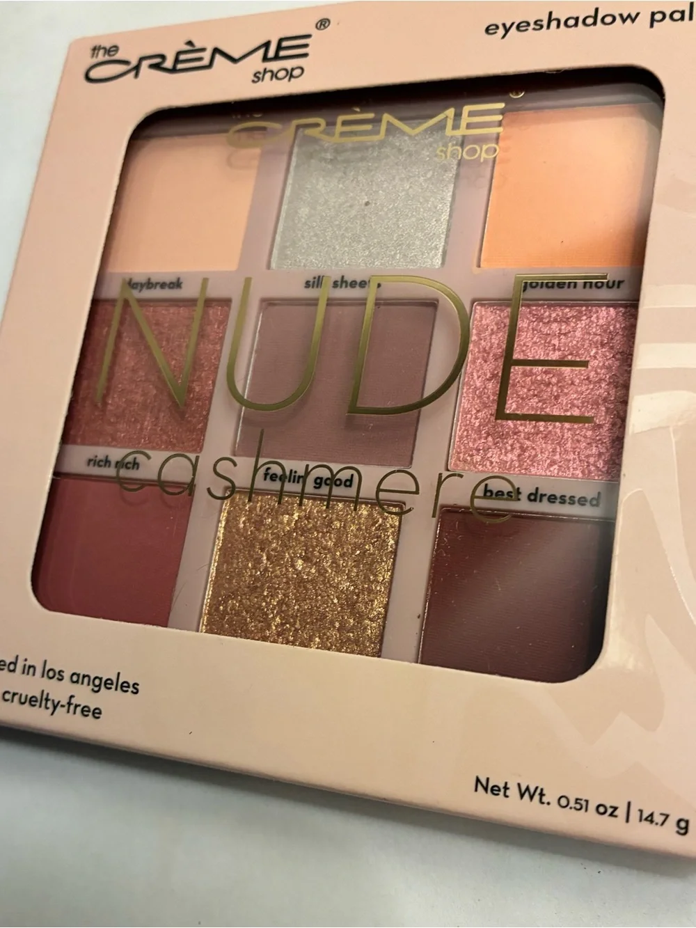 The Crème Shop Nude Cashmere Eyeshadow Palette NEW
